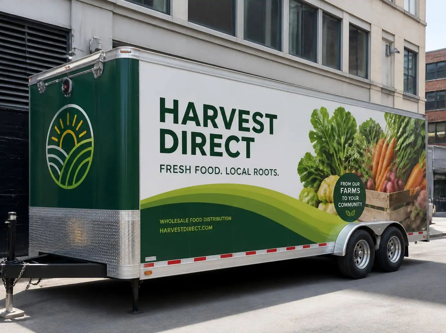 Enclosed cargo trailer wrap