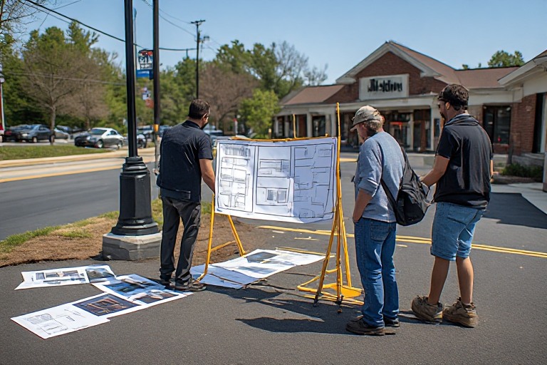 Exterior sign placement testing