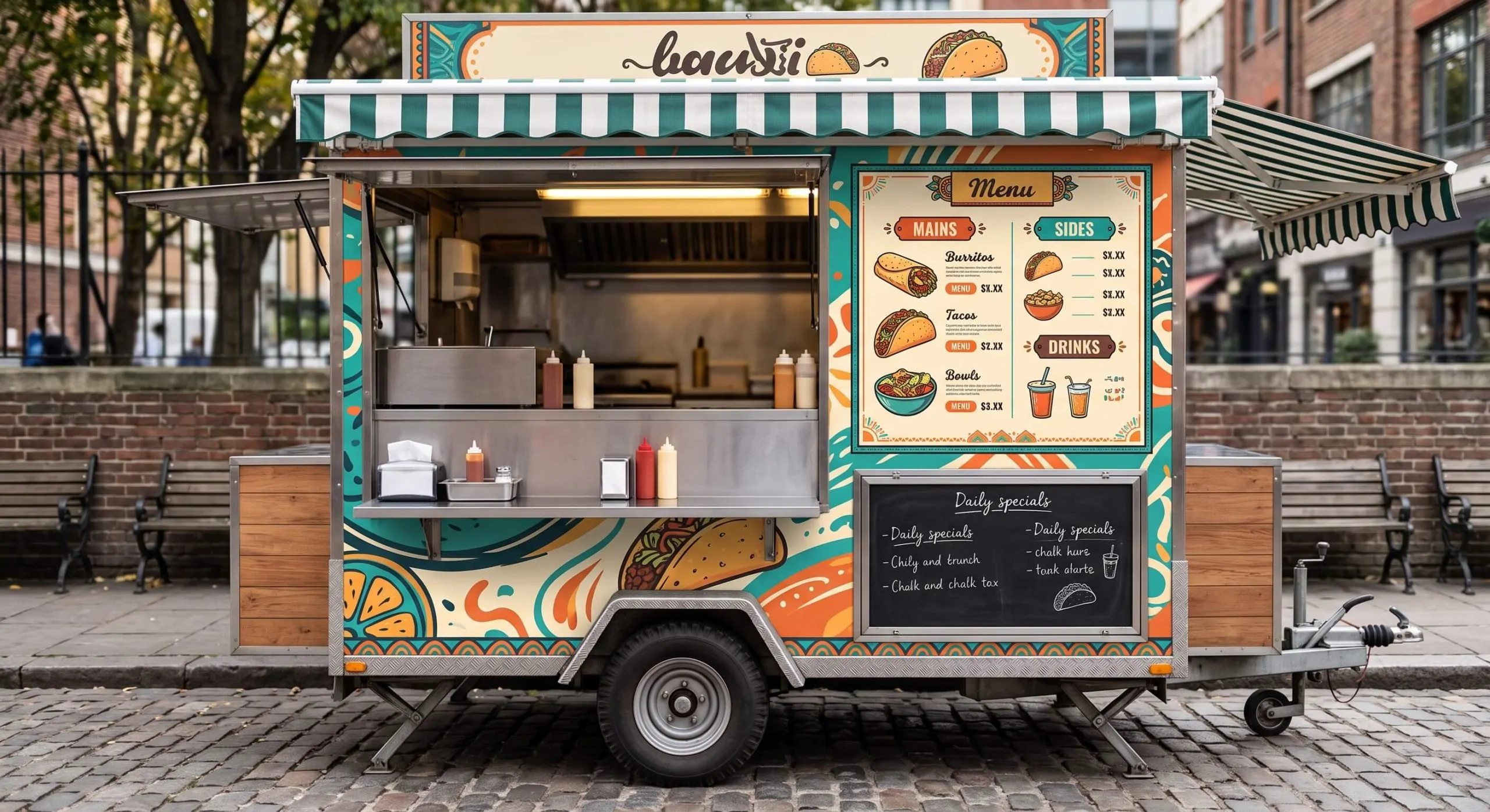 Food cart menu graphics