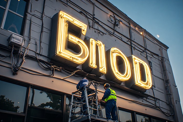 Illuminated sign electrical permit