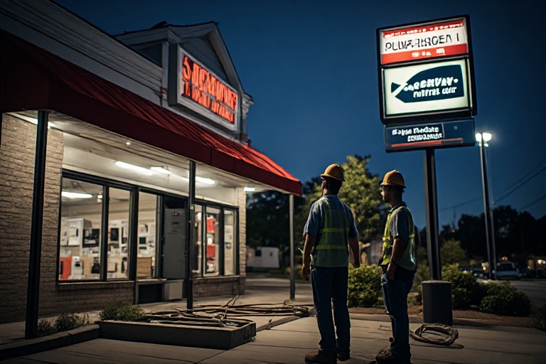 Illuminated sign final inspection