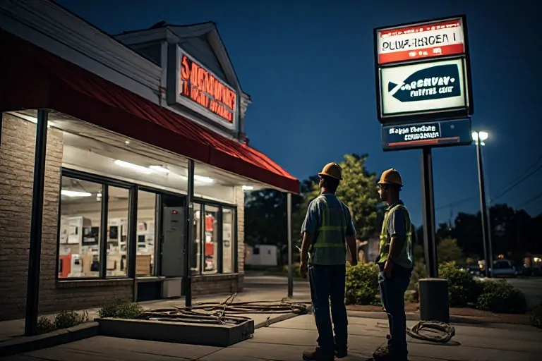 Illuminated sign final inspection