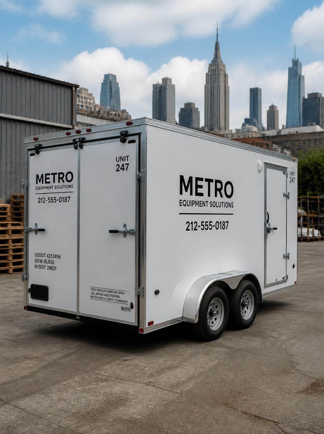 Lettering and Numbers trailer wrap