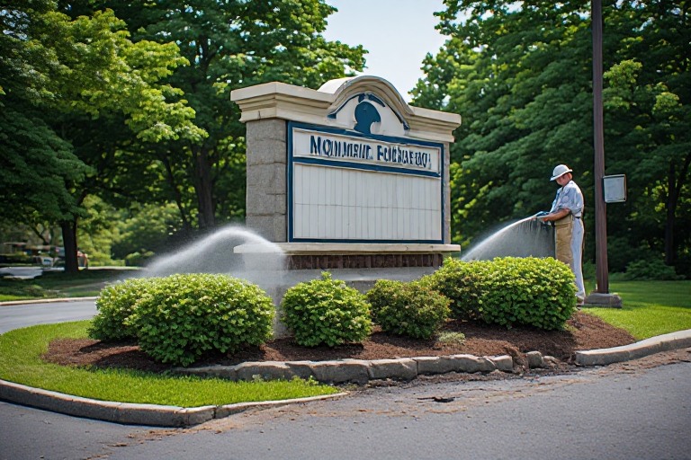 Monument sign maintenance