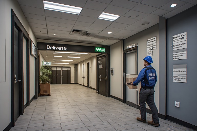Office delivery and vendor signage