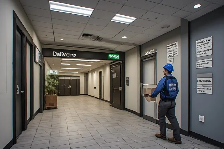 Office delivery and vendor signage