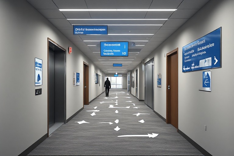 Office wayfinding directional signs