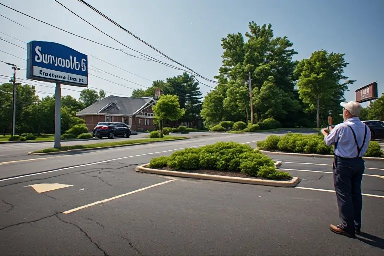 Poor business sign visibility