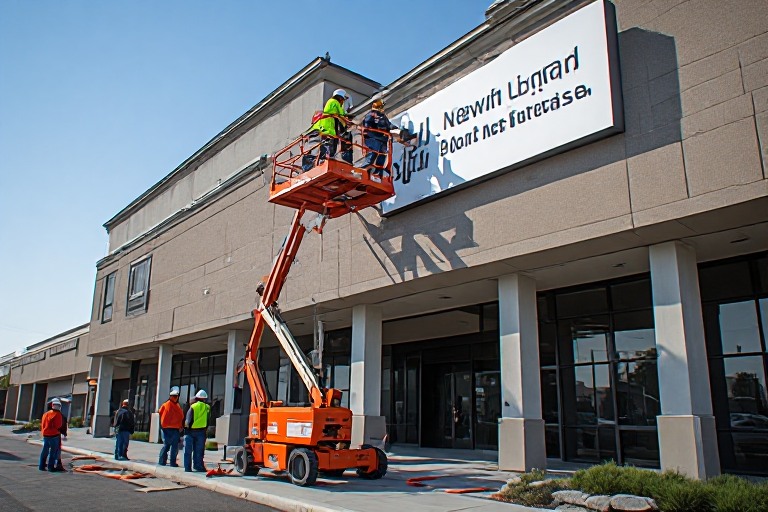 Professional sign installation and safety