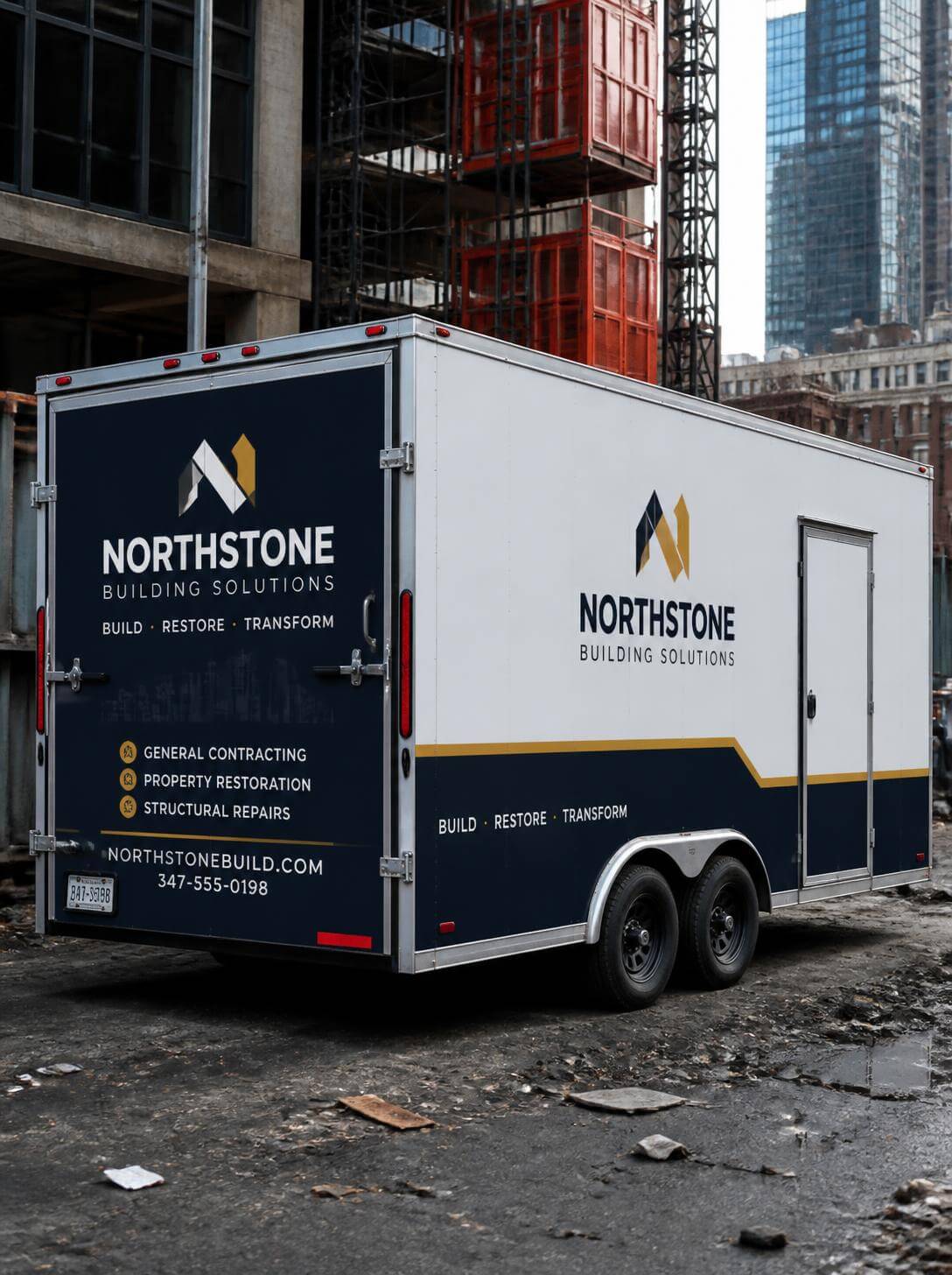 Rear and Lower Band trailer wrap