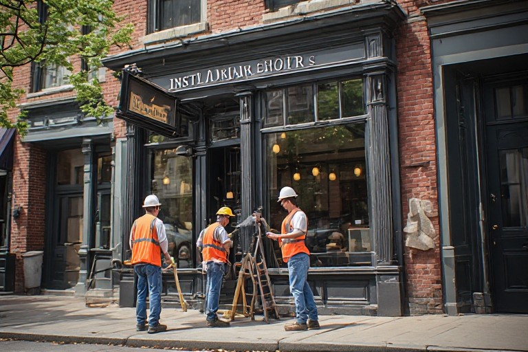 Reversible historic sign installation