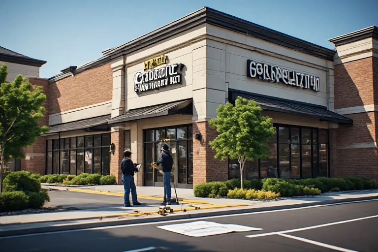 Shopping center storefront survey