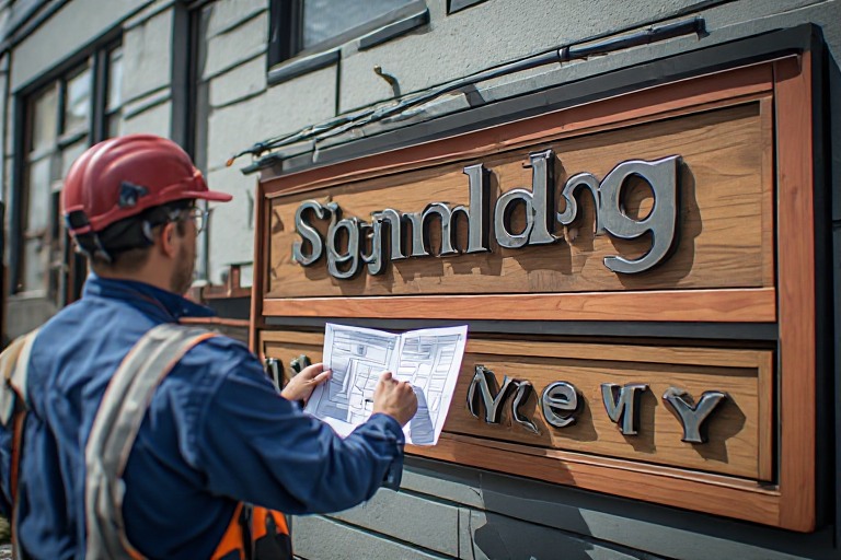 Sign fabrication quality review