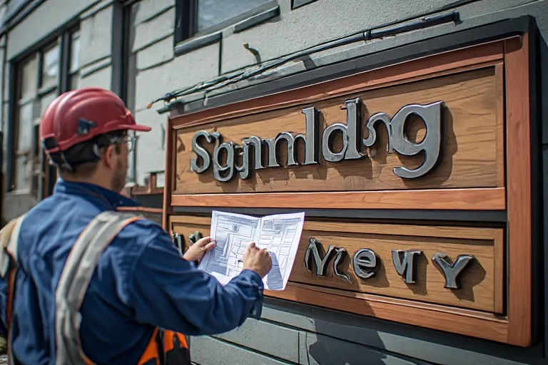 Sign fabrication quality review