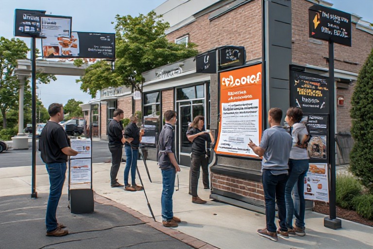 Sign viewing distance testing