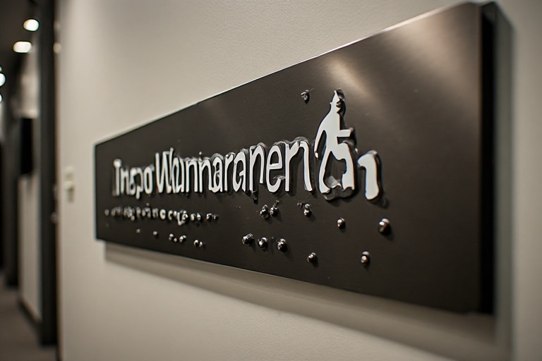 Tactile lettering and braille signs