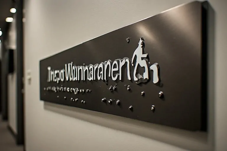 Tactile lettering and braille signs