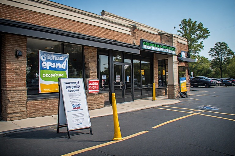 Temporary business signs