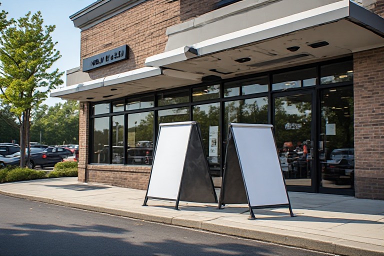 Temporary vs permanent business signage