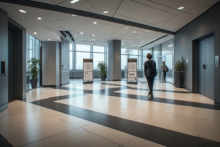 Wayfinding signs at decision points