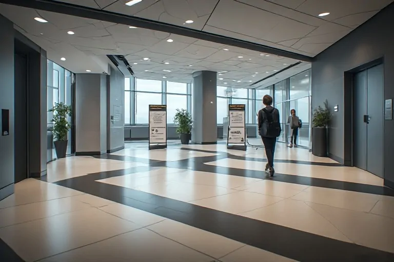 Wayfinding signs at decision points