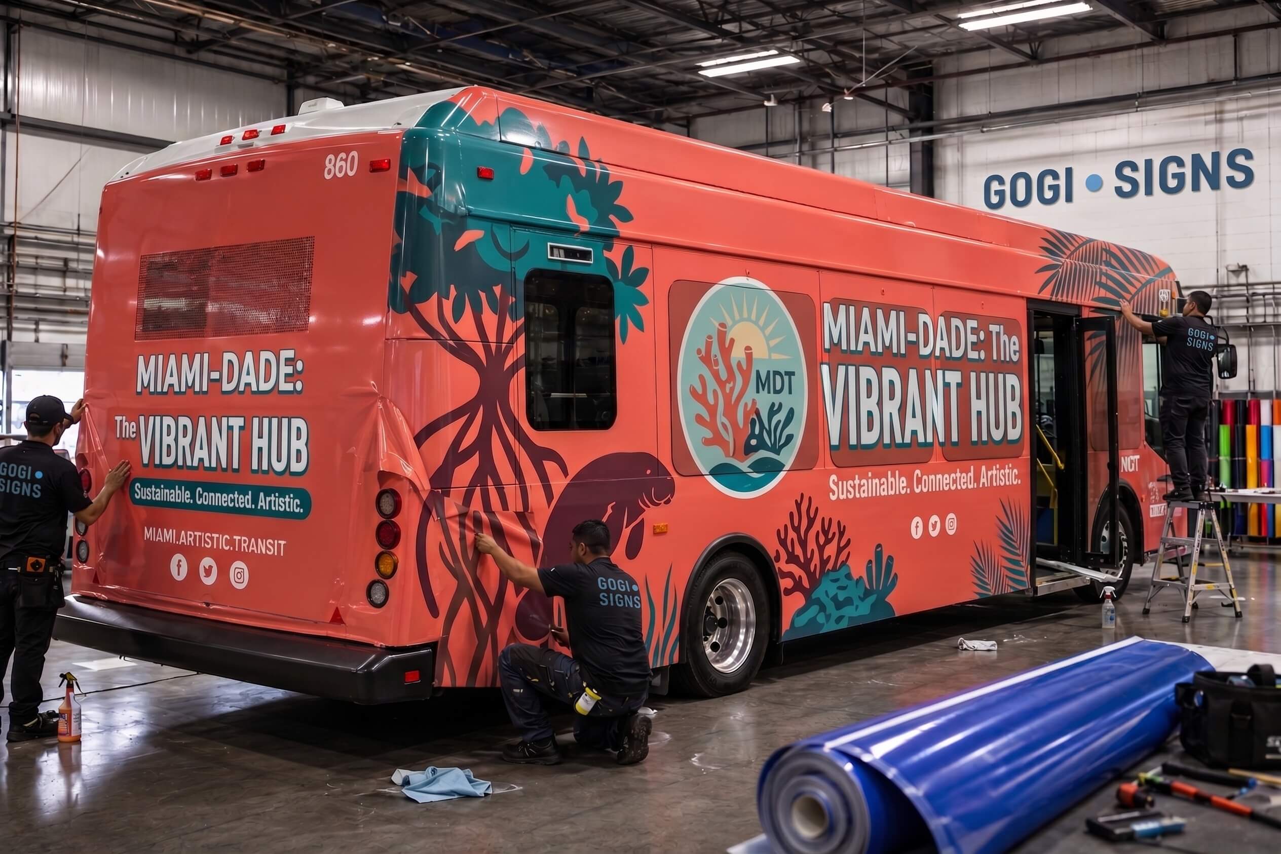 bus vinyl wrap detailing nj