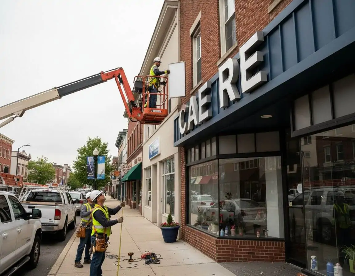 channel letter installation