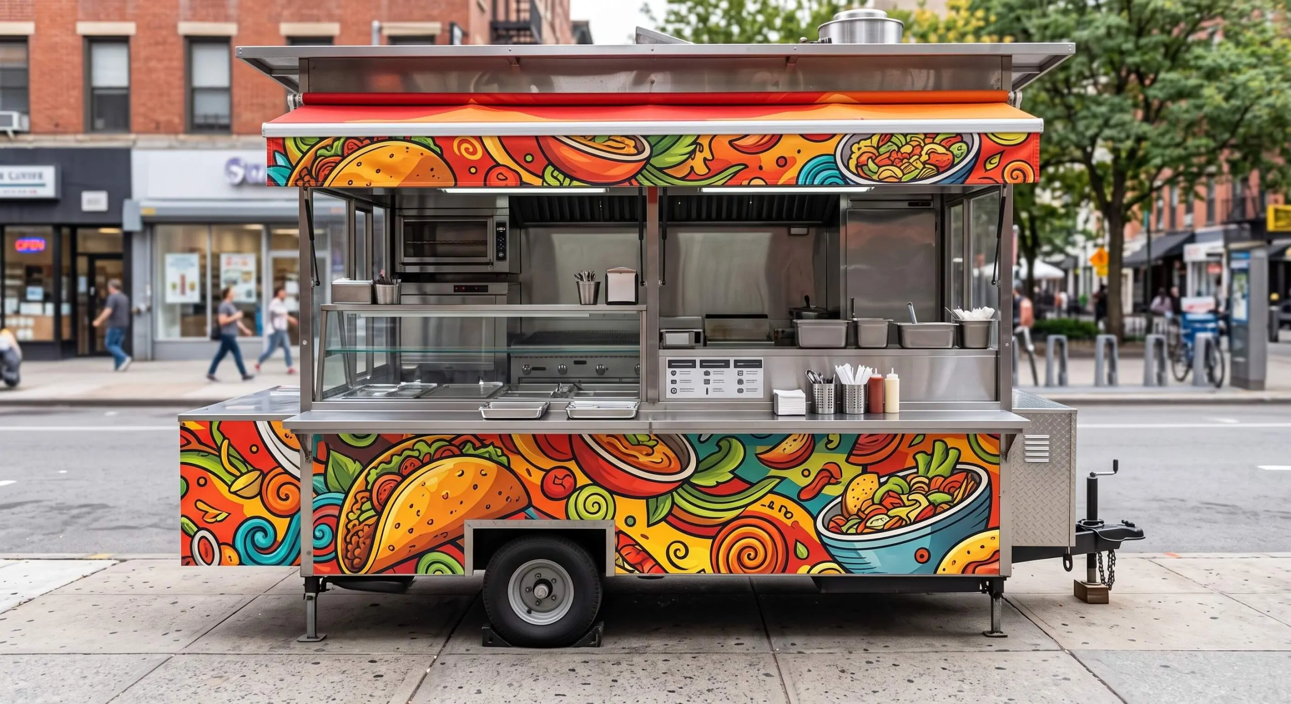 custom food cart wrapping nj