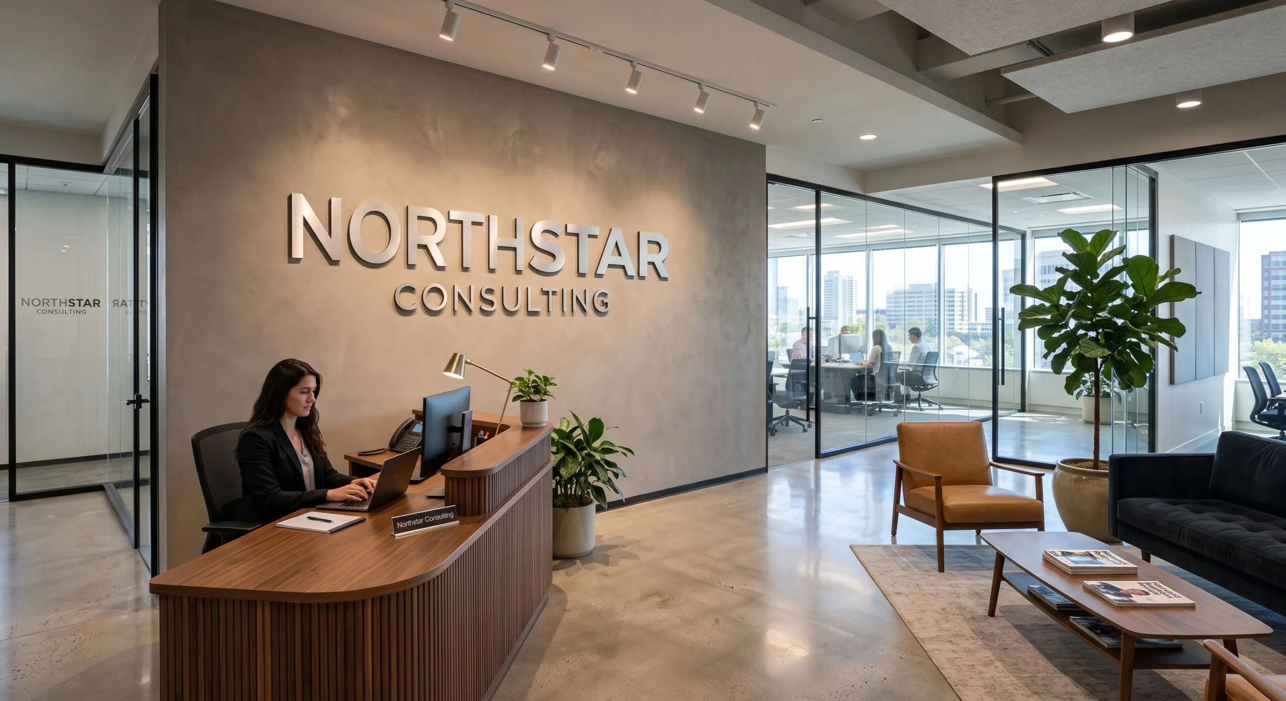custom office wall signage