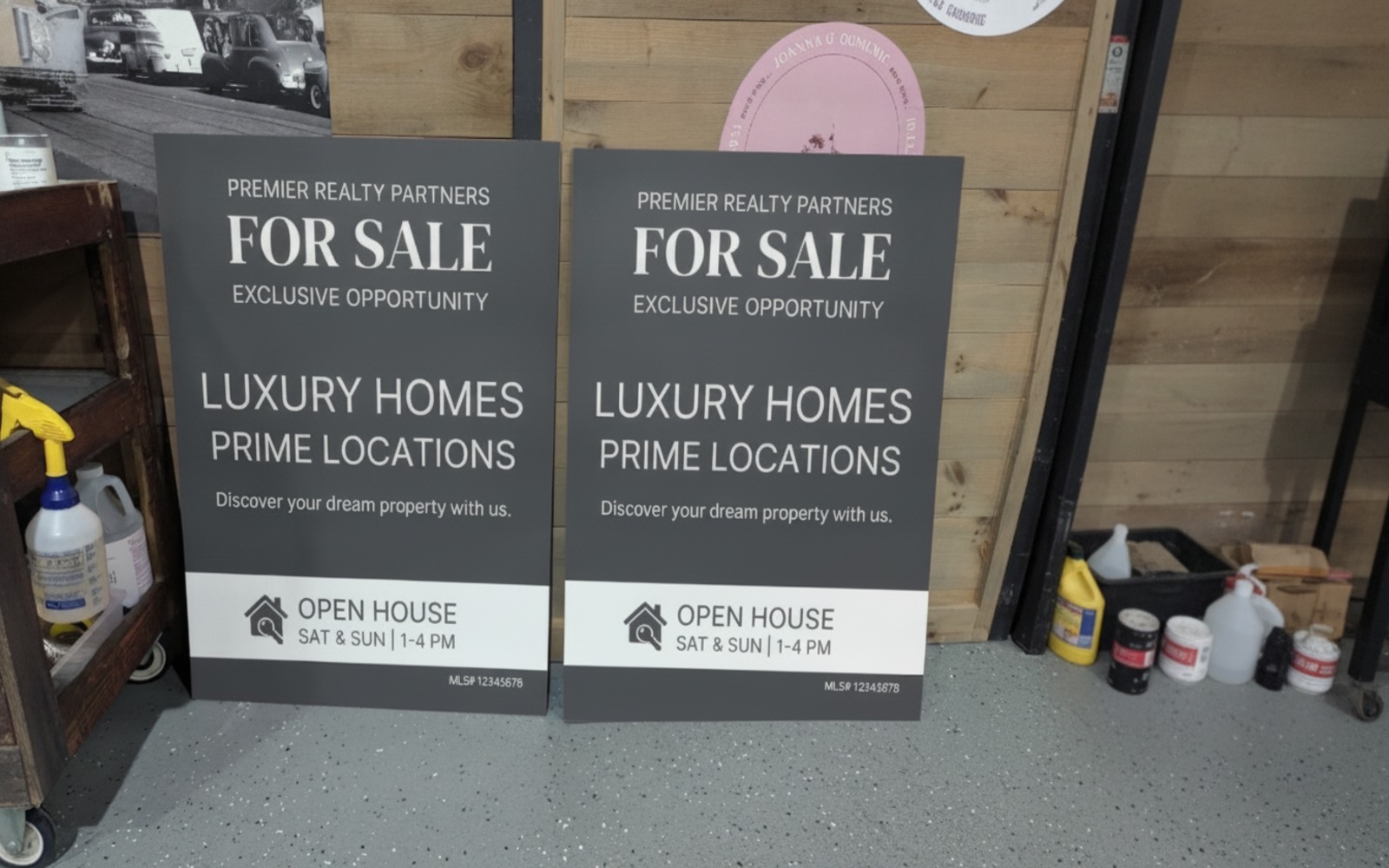 custom real estate foamex board nj