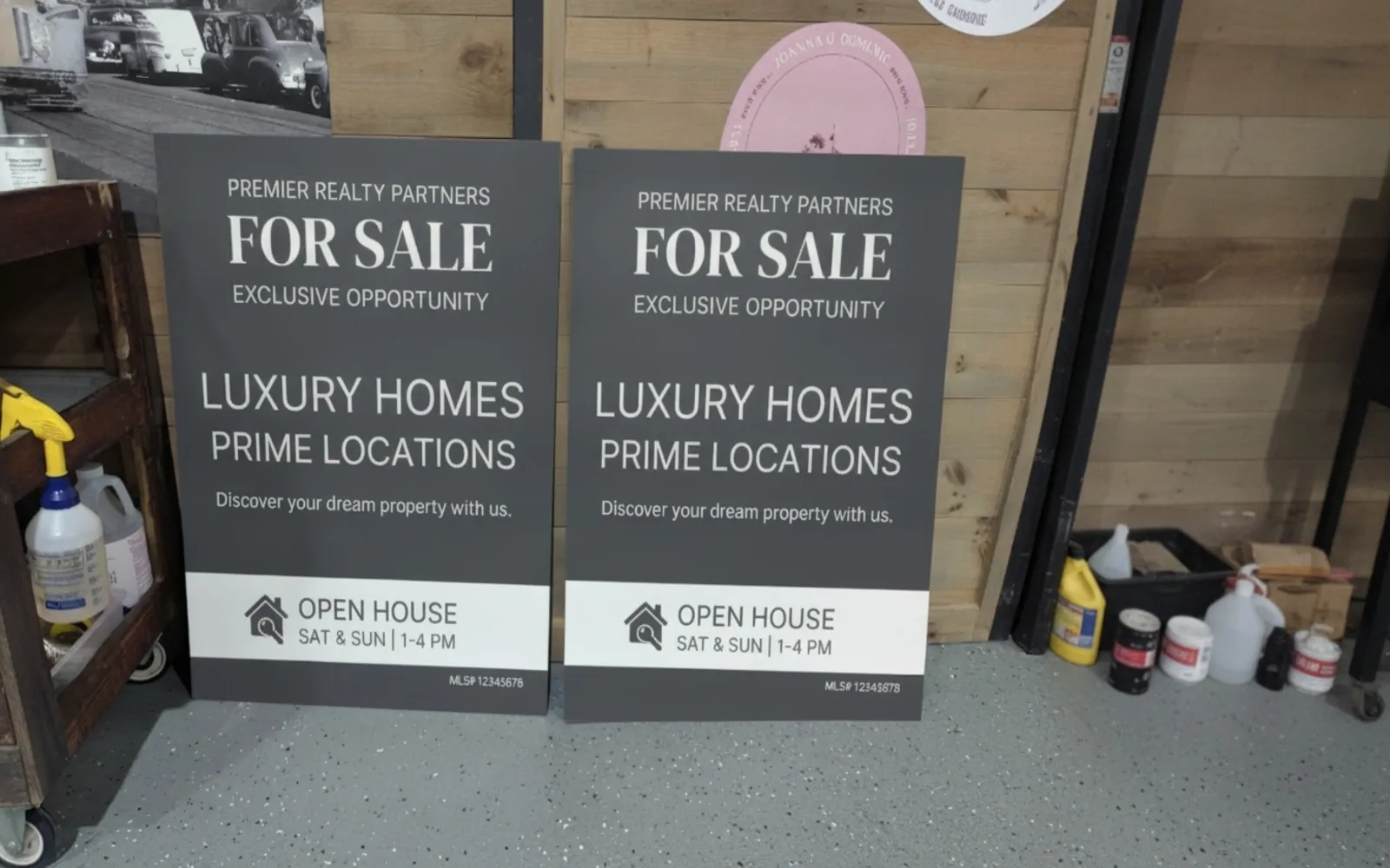 custom real estate foamex board nj