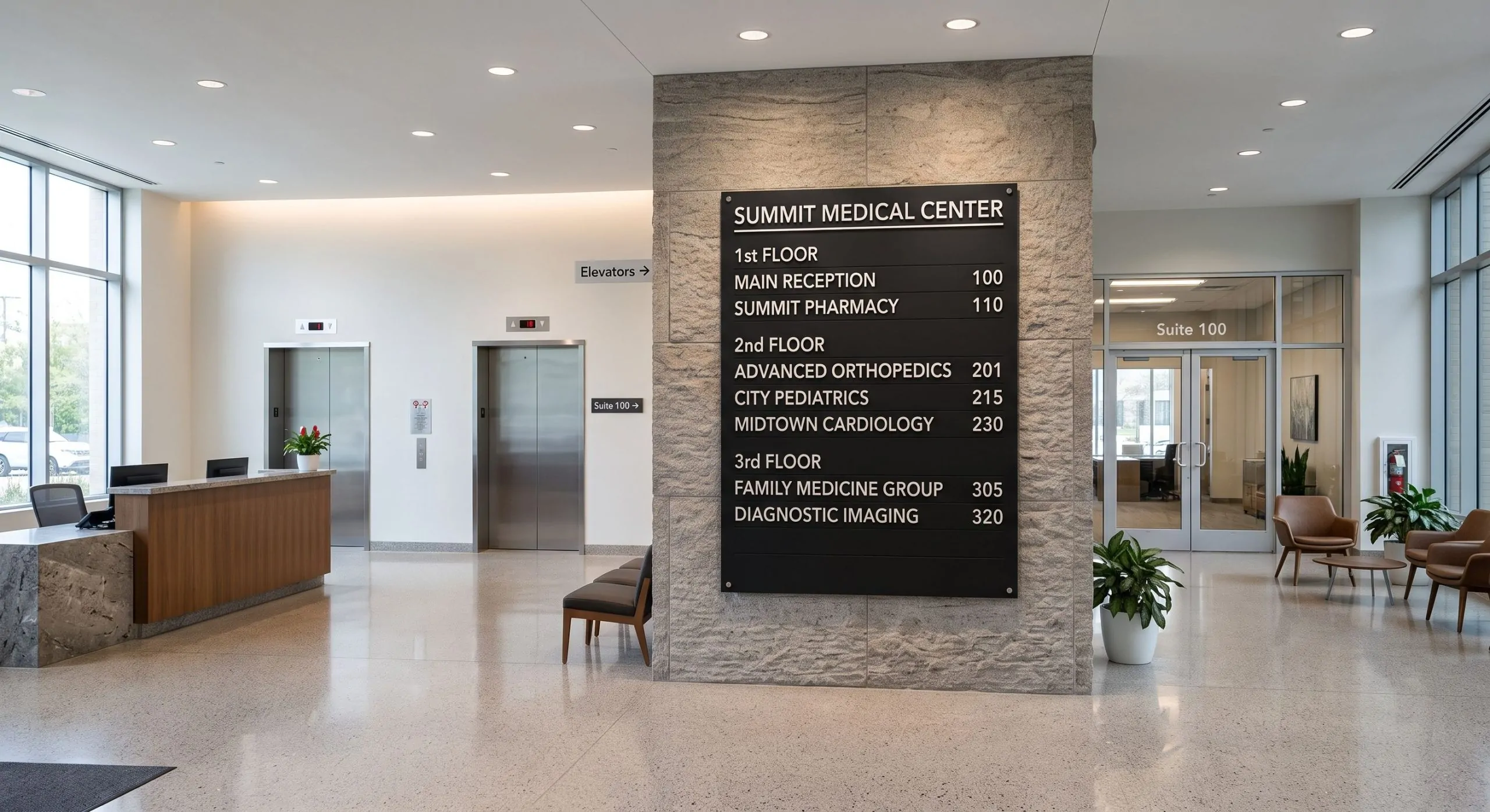 directory signages for hospitals