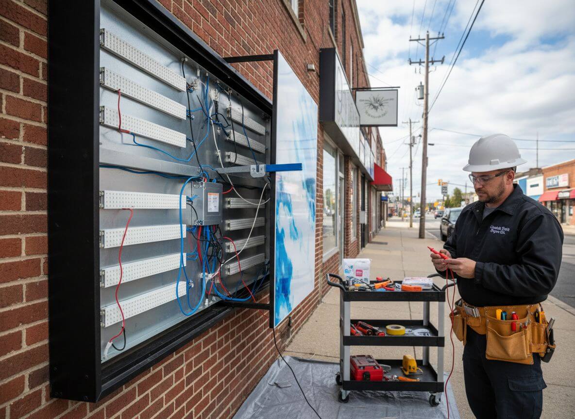 electrical signage maintainence service