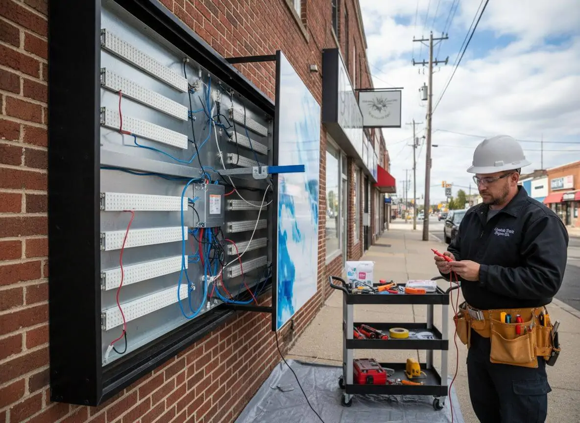 electrical signage maintainence service