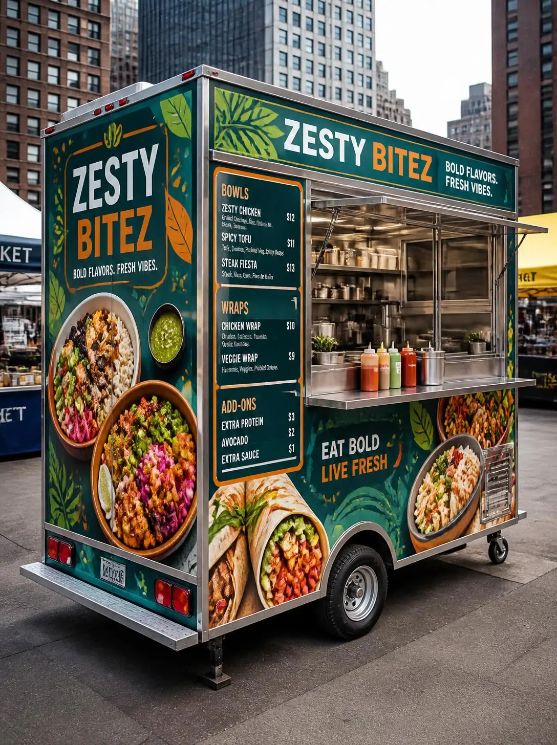 full food cart wrap
