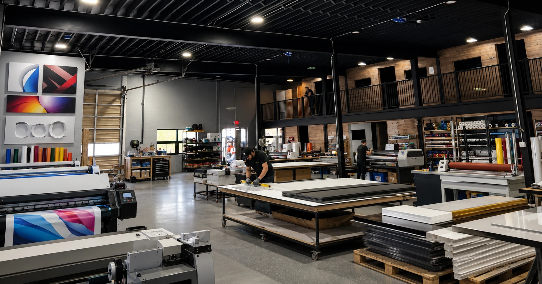 Gogi Signs of New Jesey tour to the sign company warehouse