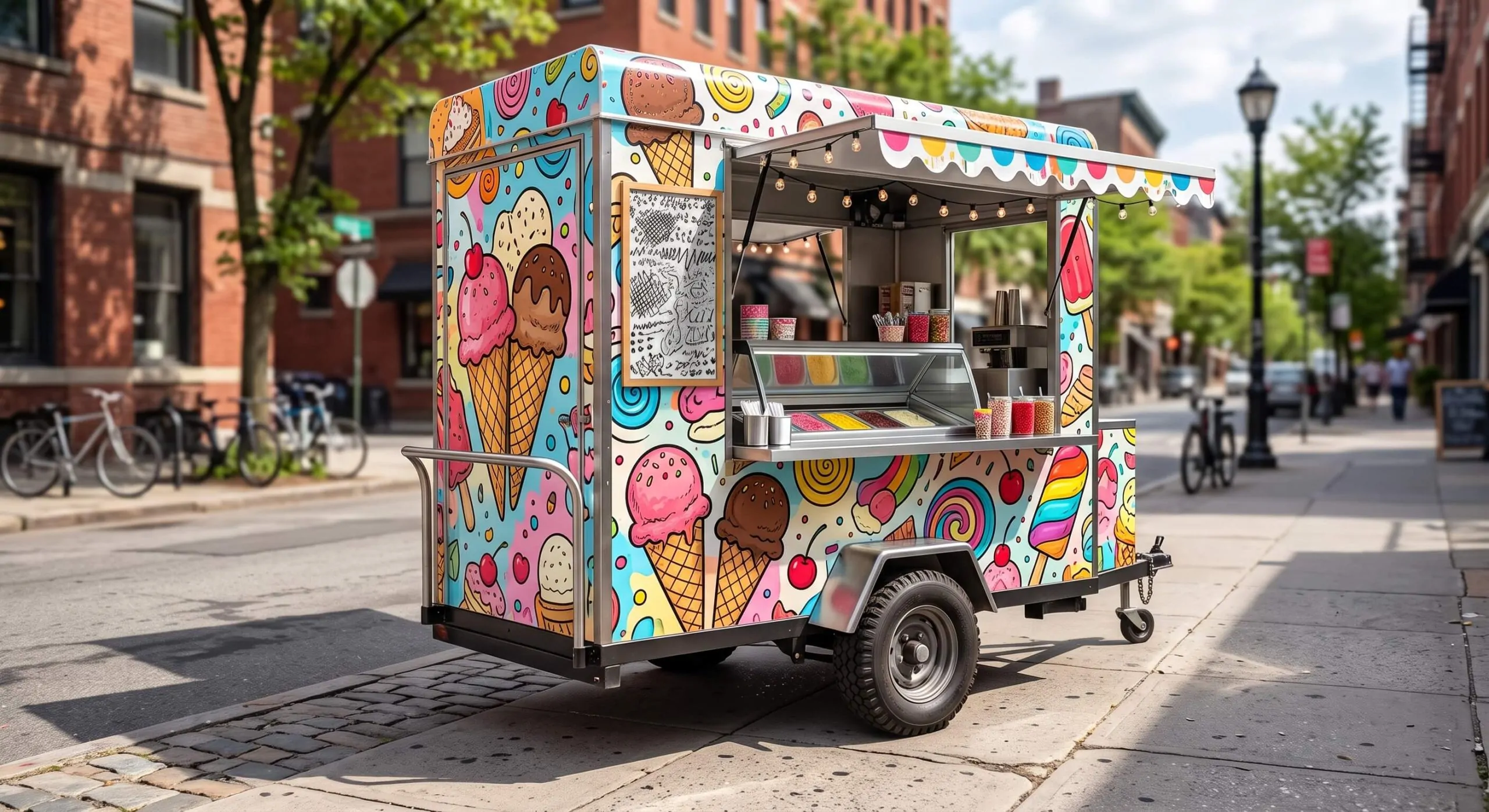 ice cream food cart wrap nj