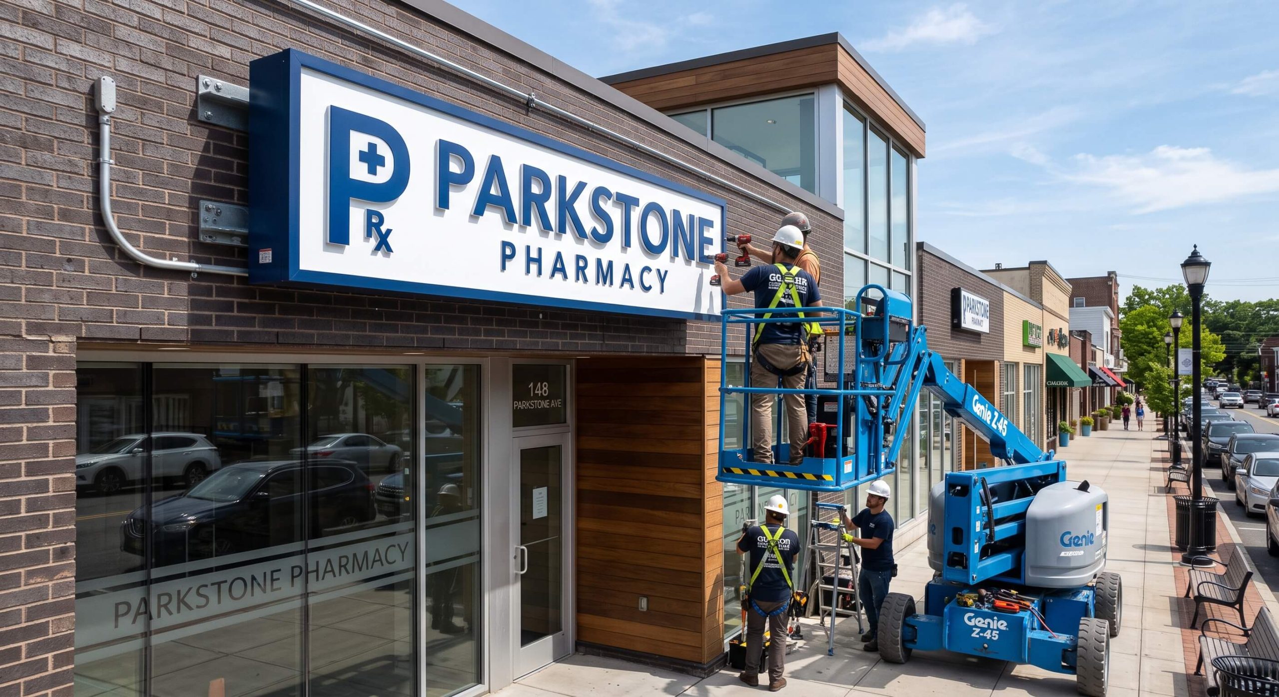 lightbox and cabinate sign installation