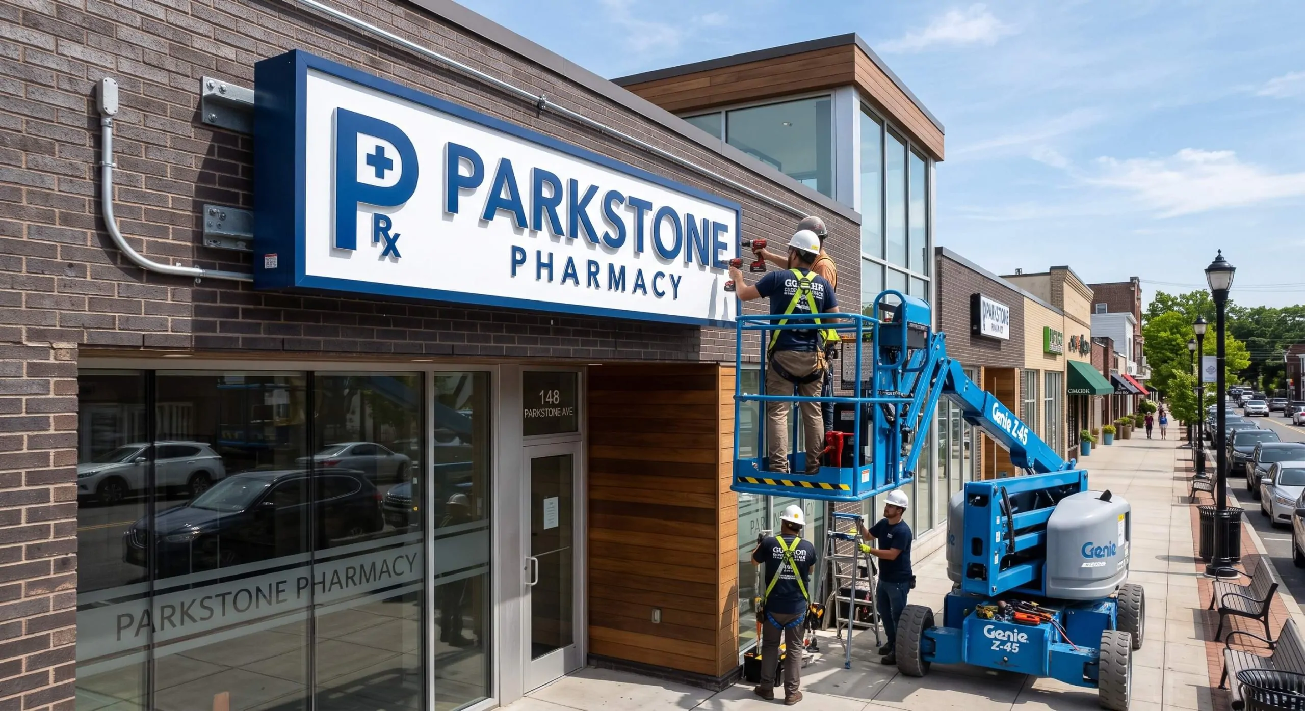 lightbox and cabinate sign installation