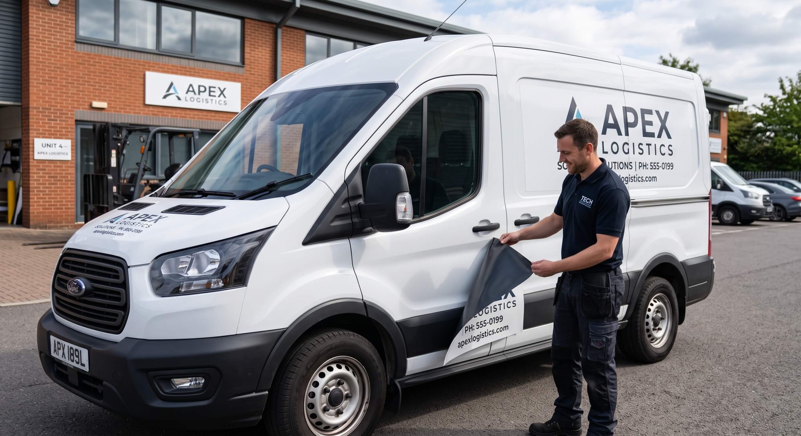 Van silhouette with a removable magnetic door panel
