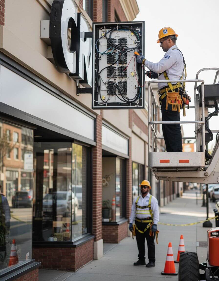 sign repair services nj