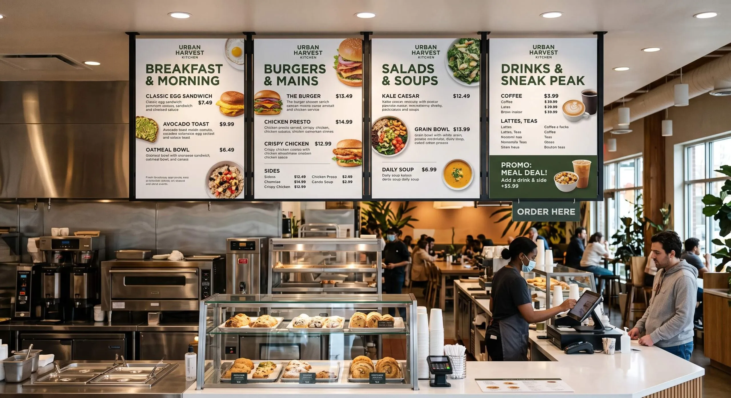 Multi Panel Menu Board