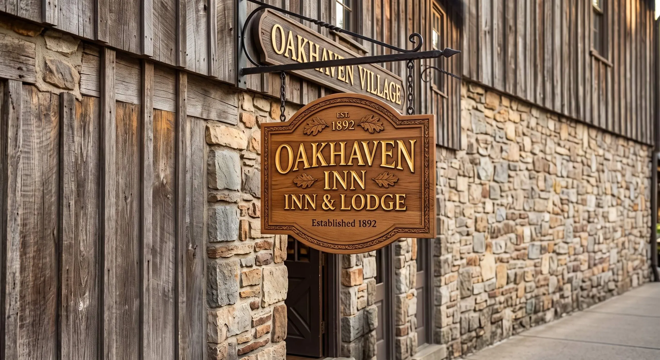 carved wood signs