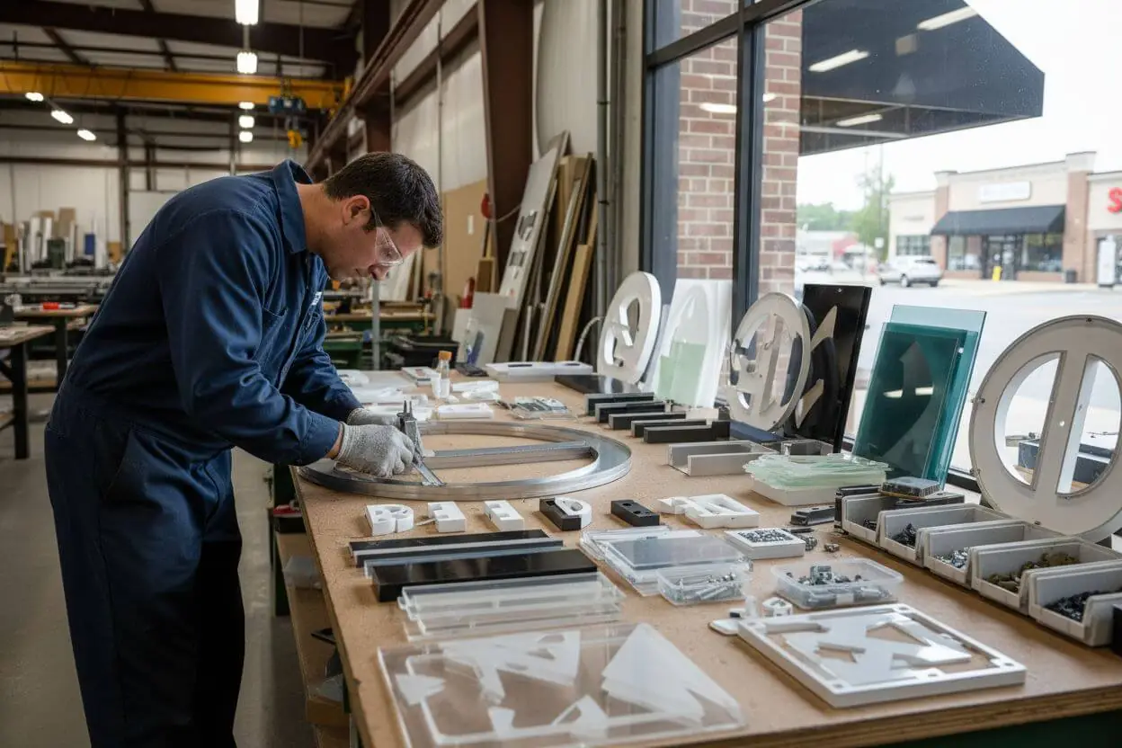 custom sign components fabrication
