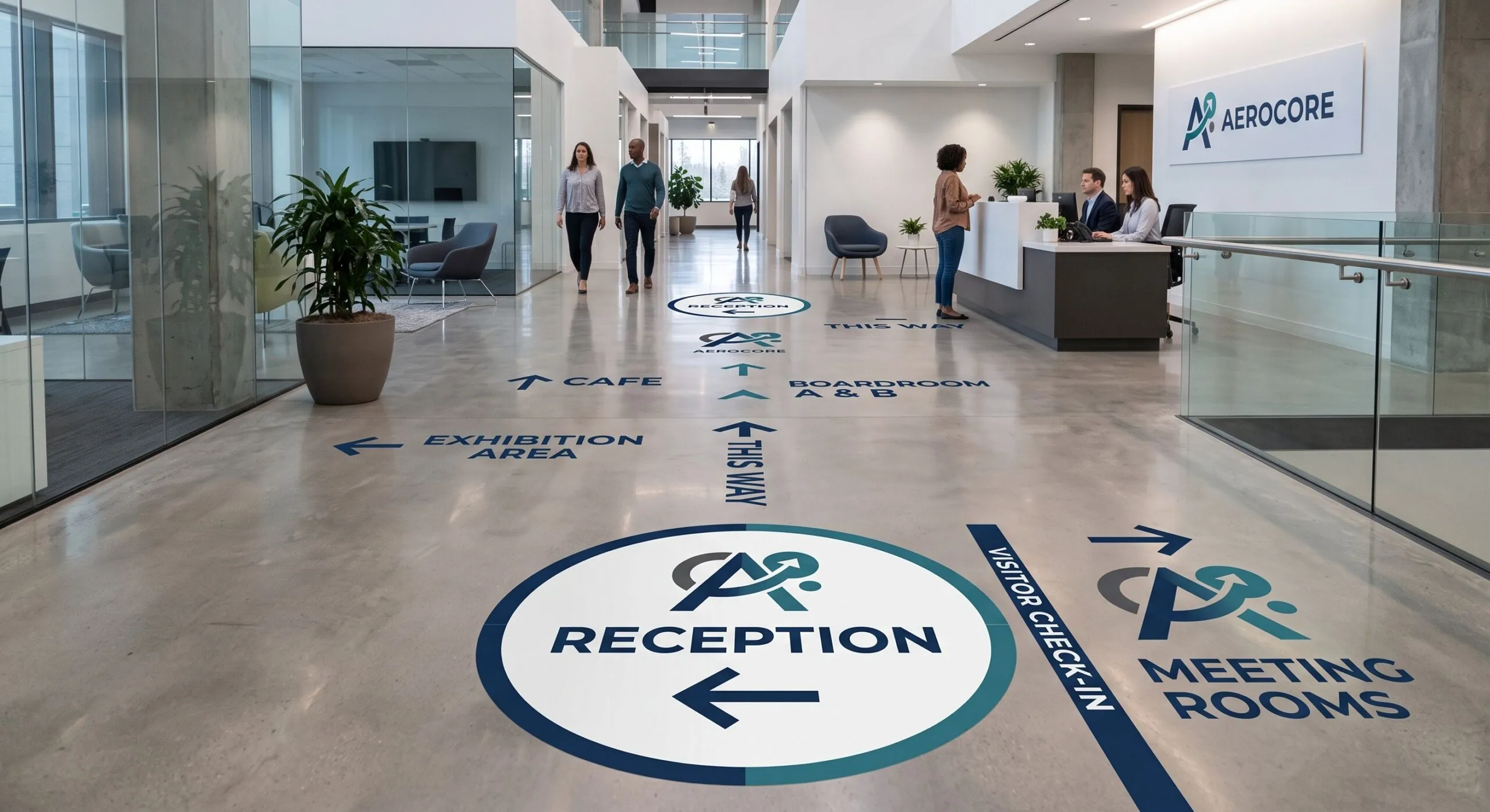directional floor decals