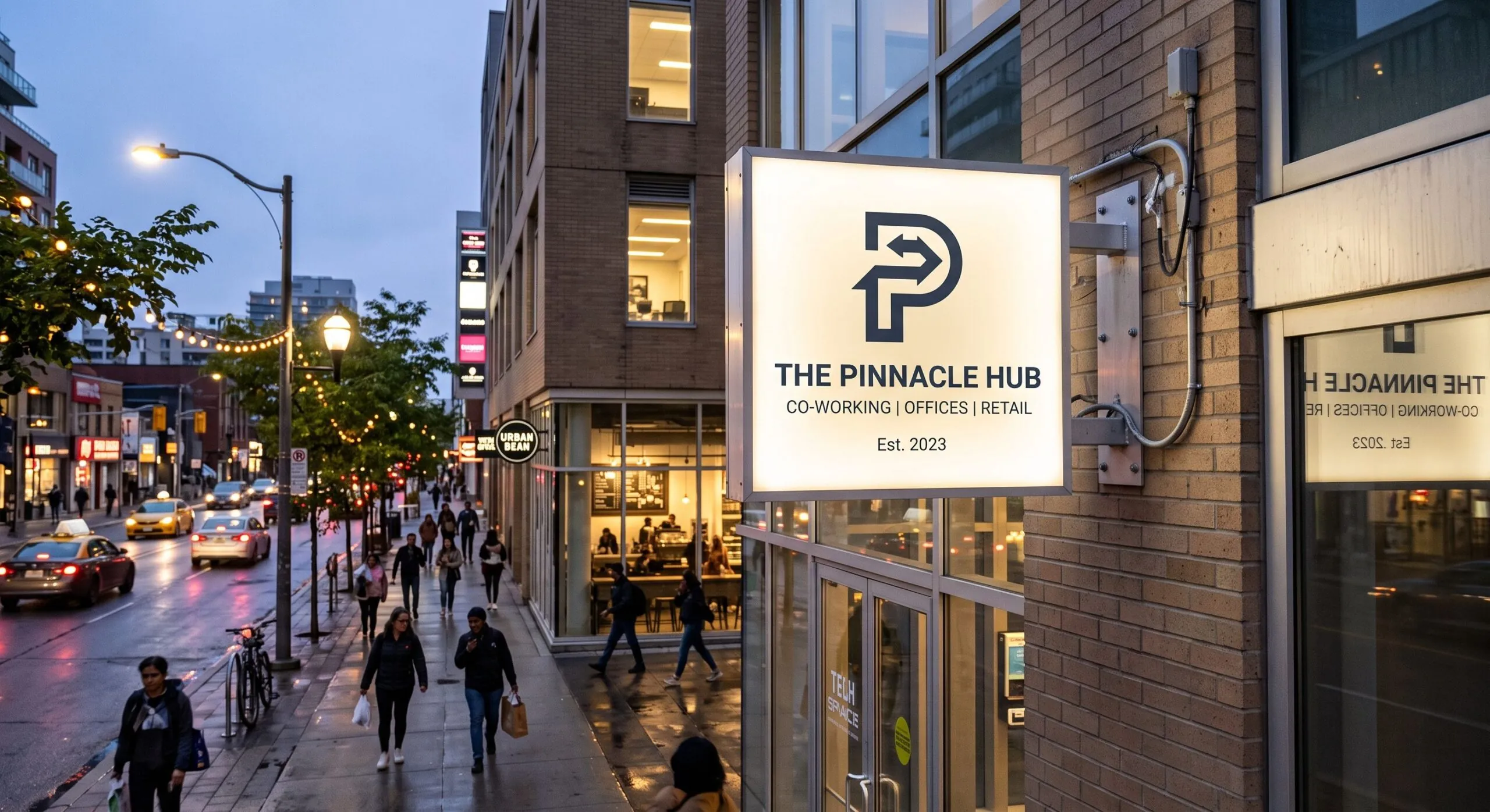 double face light box sign