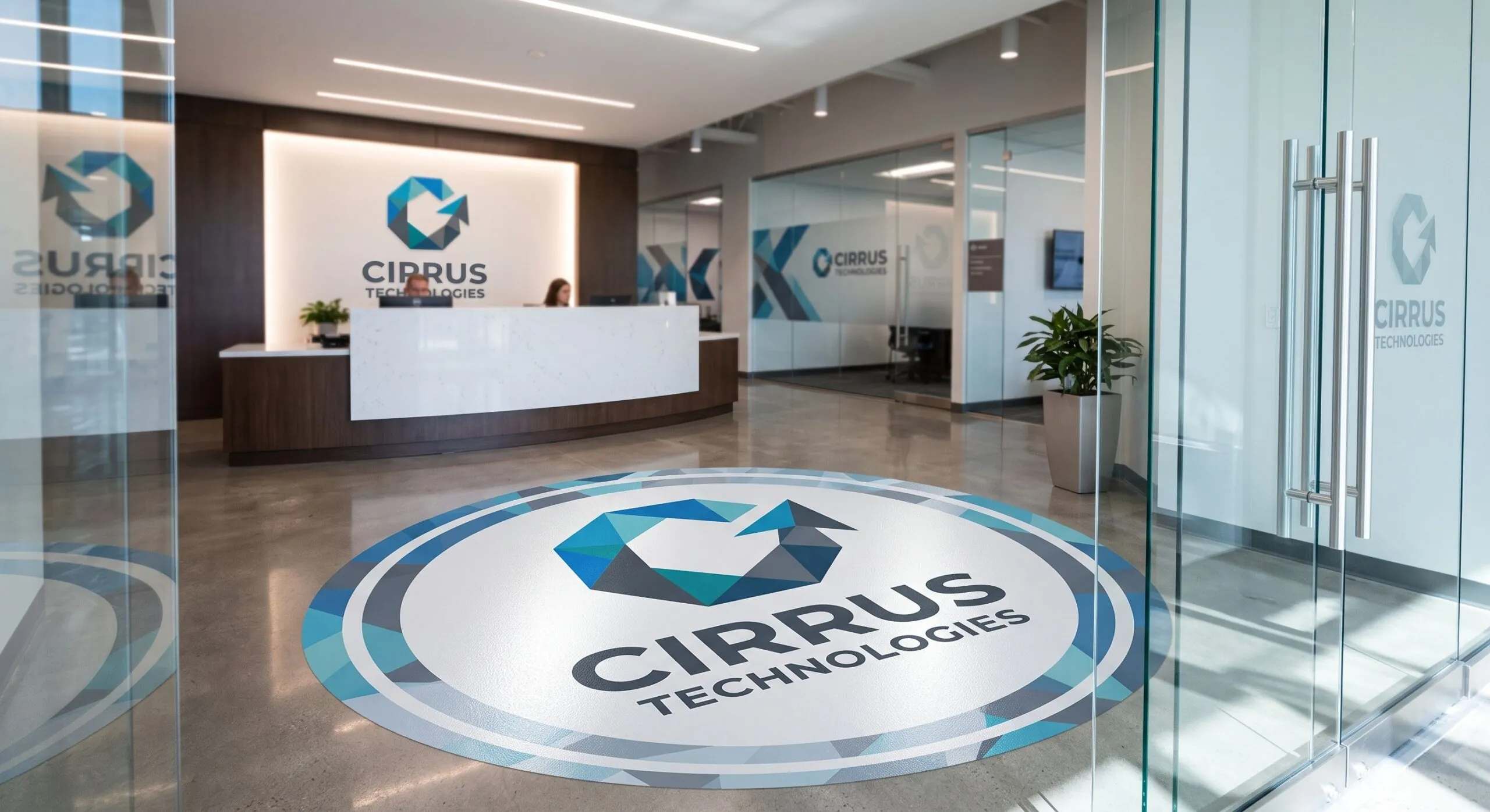entrance floor branding