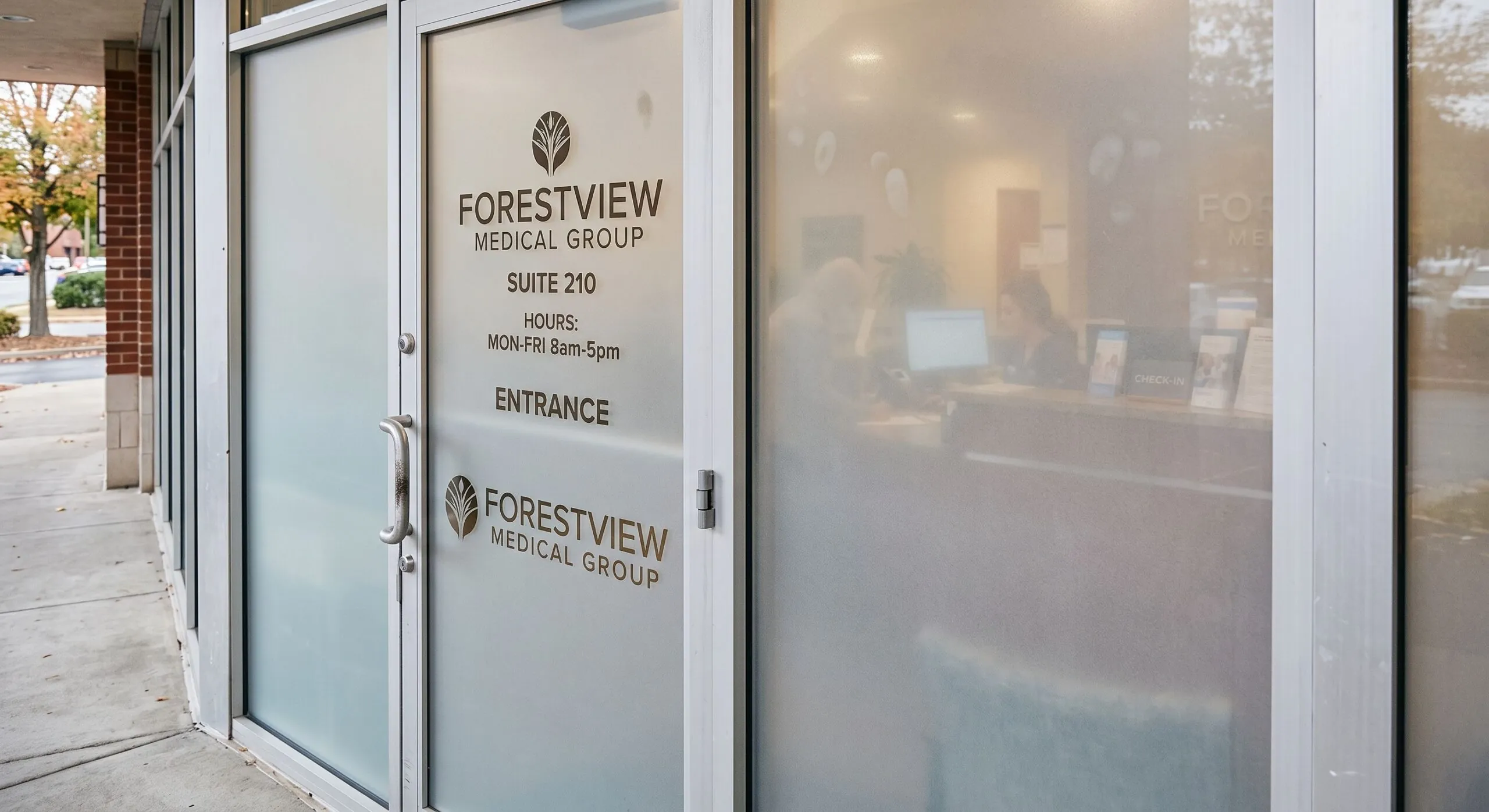 frosted privacy film for medical office