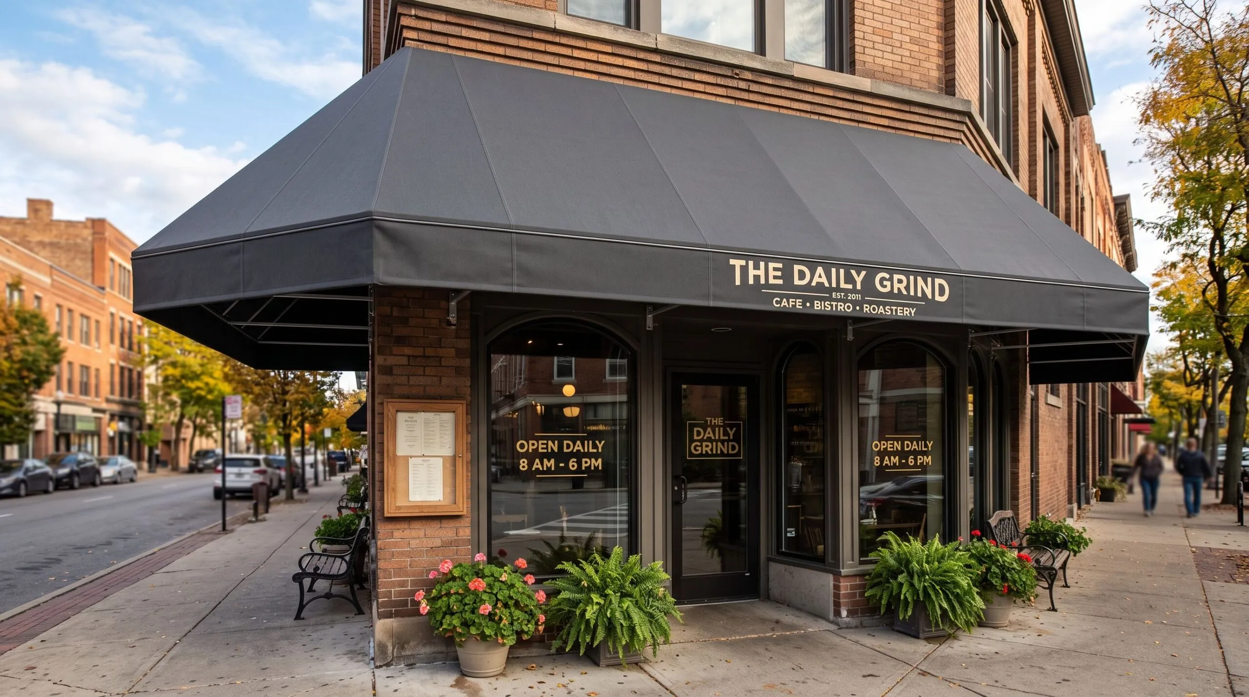 hip end awnings