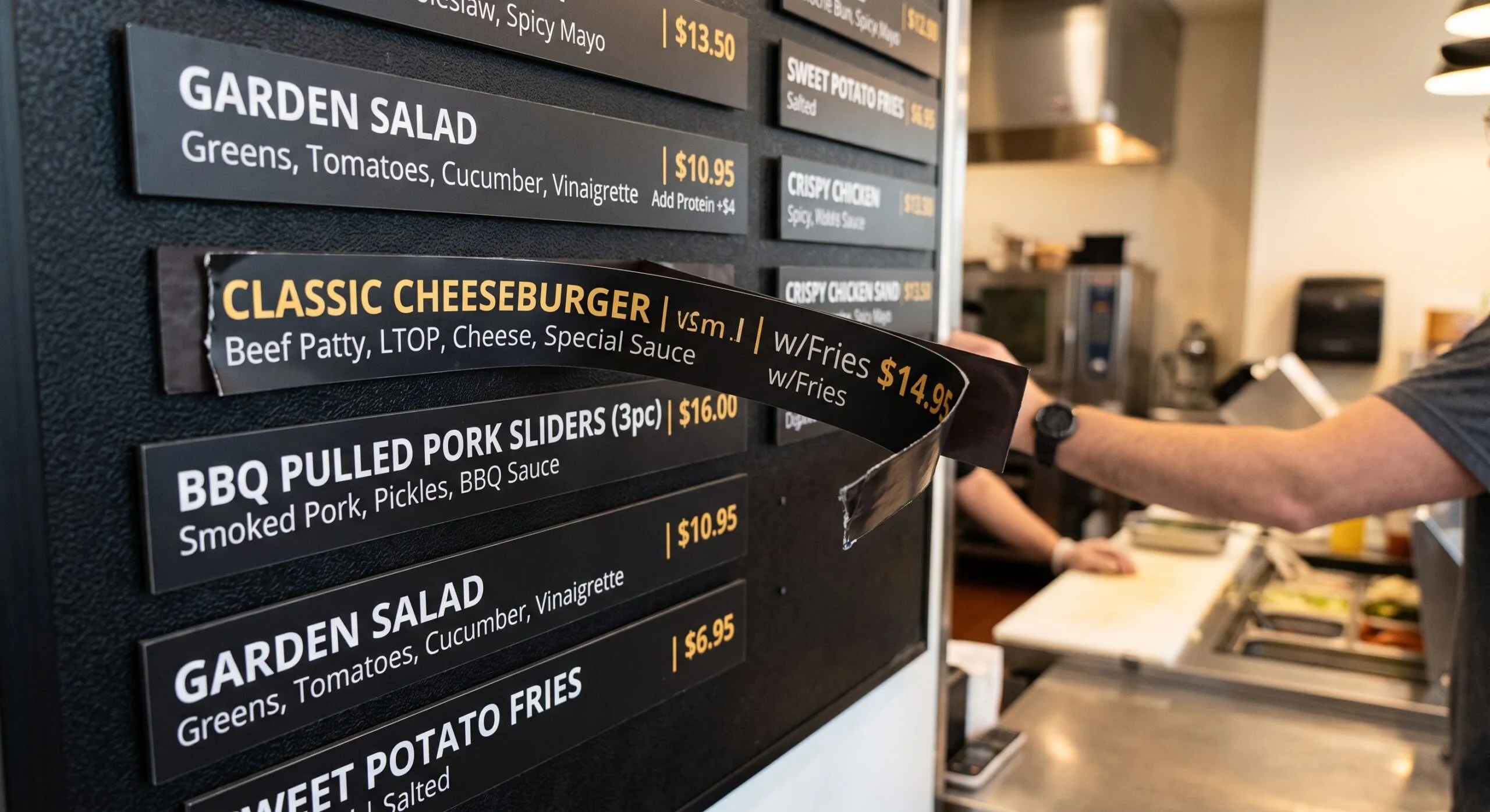 magnetic menu strips